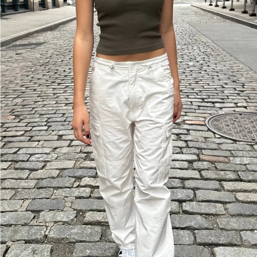 Brandy Melville White Cargo Pants